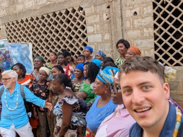 Raphael Hämmerli und Giacomo Garaventa bei einem Empfang in Lomé